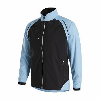 Men's Footjoy Select LS Rain Jacket Light Blue/Black NZ-99468